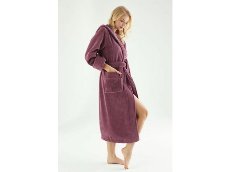 Халат женский махровый бамбуковый Nusa. 6890 murdum