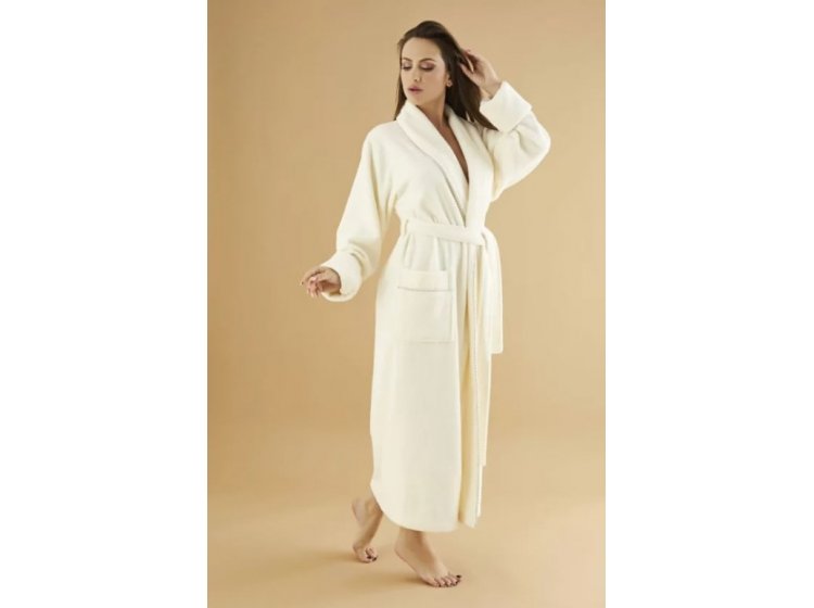 Халат женский махровый бамбуковый Nusa. 6895 krem