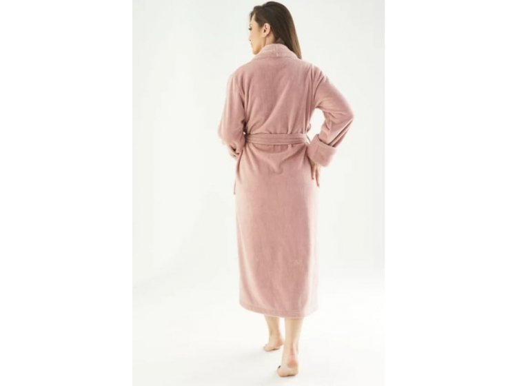 Халат женский махровый бамбуковый Nusa. 6895 pudra
