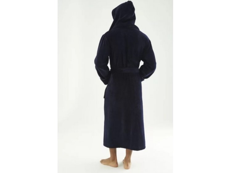 Халат мужской махровый бамбуковый Nusa. 7230 темно-синий