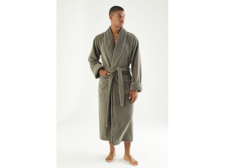 Халат мужской махровый бамбуковый Nusa. 7235 Haki