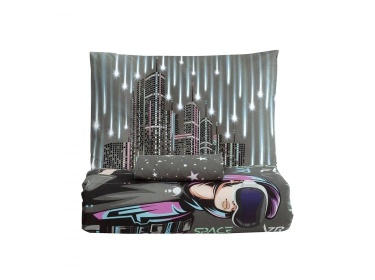 Постельное белье Altinbasak.  Ранфорс 3D Noctis Shadows