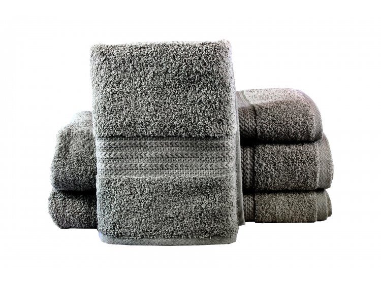 Махровые полотенца Hobby. Rainbow K. Gri темно-серого цвета