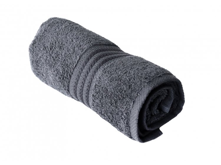 Махровое полотенце Hobby. Rainbow K. Gri темно-серого цвета