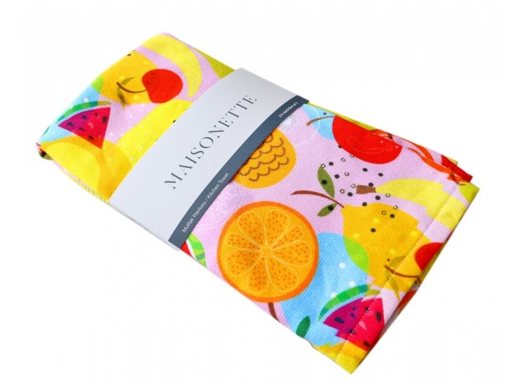 Набор кухонных полотенец Maisonette. Fruit желтого цвета