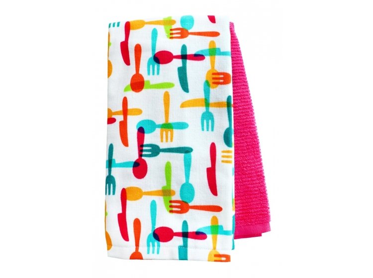 Набор кухонных полотенец Maisonette. Cooking цвета фуксия