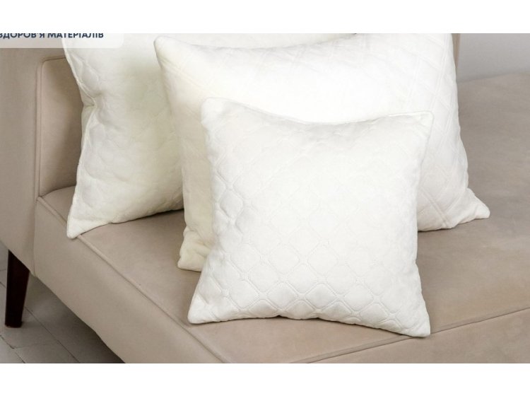 Подушка декоративная ТЕП. Balak Home Велюр молочная