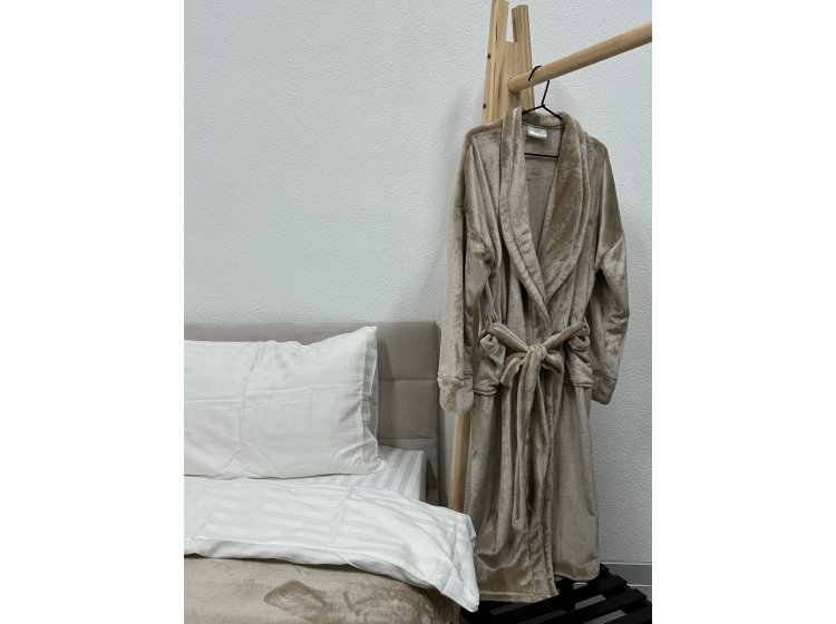 Халат женский теплый Ecotton. Wellsoft Beige
