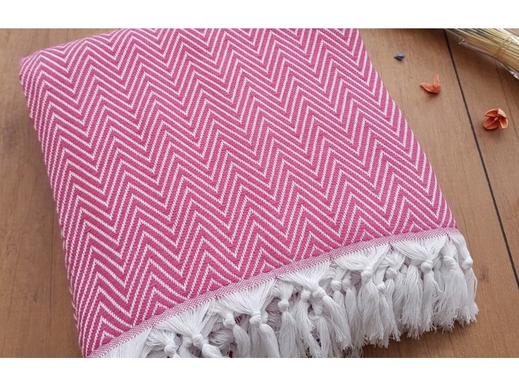 Хлопковый плед Diva. Jade Pink