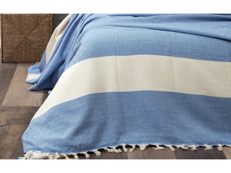 Хлопковый плед Diva. Lise Blue