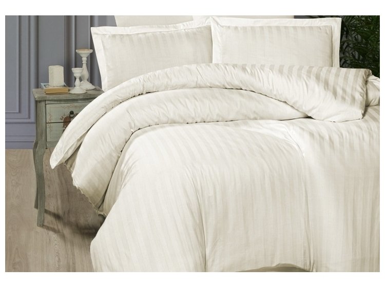 Постельное белье First Choice. Satin Broad Line Cream