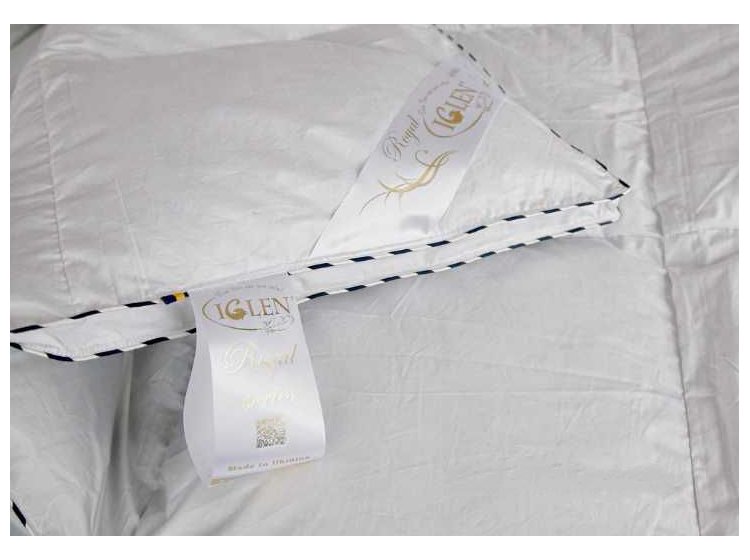 Одеяло детское Iglen Royal series пуховое (белый пух) зимнее в батистовом тике
