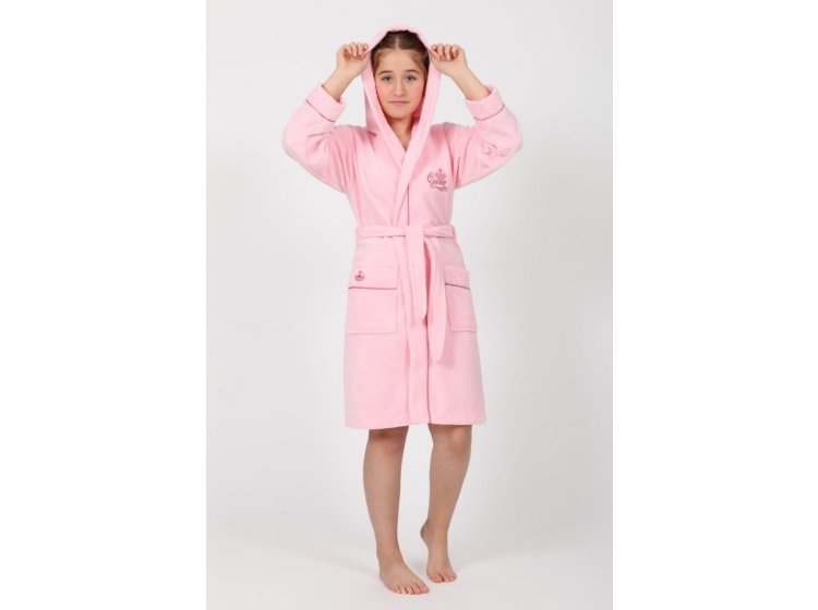 Халат детский махровый Nusa. 33007 pembe