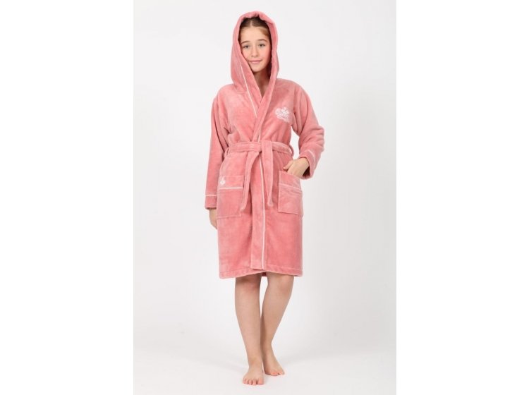 Халат детский махровый Nusa. 33007 pudra