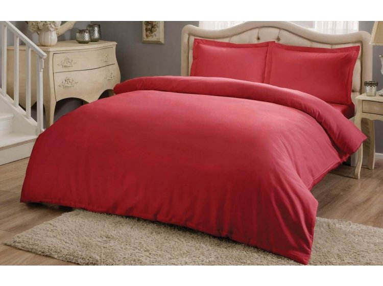 Постельное белье Tac. Сатин Basic Red