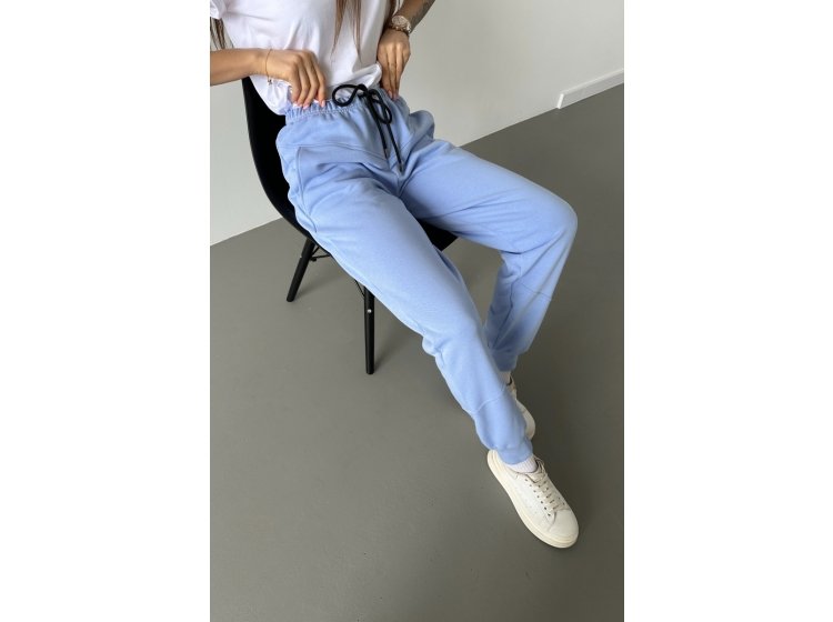 Штаны женские спортивные с кокеткой German Volf. 24054 голубого цвета