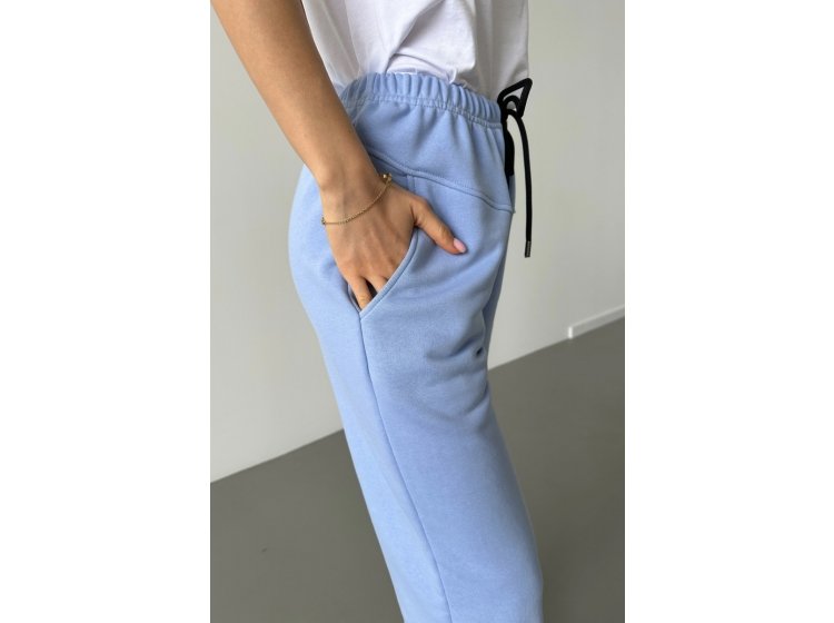 Штаны женские спортивные с кокеткой German Volf. 24054 голубого цвета