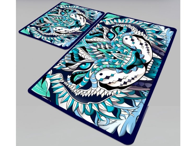 Набор ковриков для ванной Chilai Home. Blue tigre banyo halisi djt