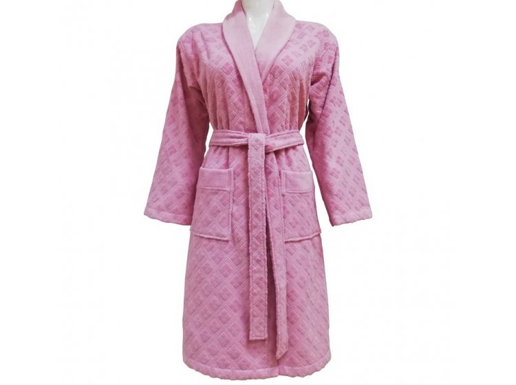 Халат женский велюровый Class. Clerica pink
