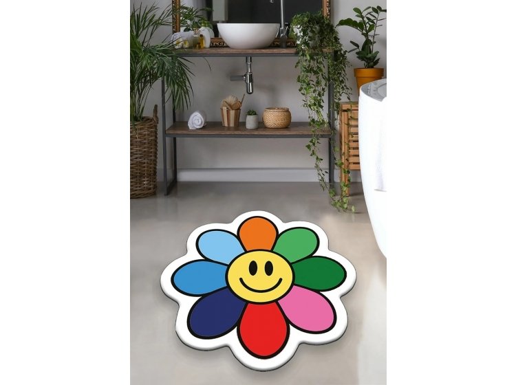 Коврик в детскую комнату Chilai Home.  Smiling Colorful Daisy