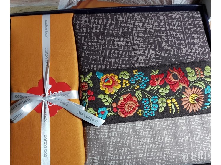 Постельное белье Cotton box. Folk Art vizon
