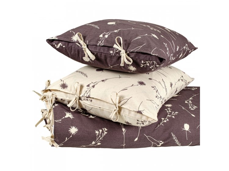 Постельное белье Home Line. ЭКО Бязь Волошки темно-лилового цвета