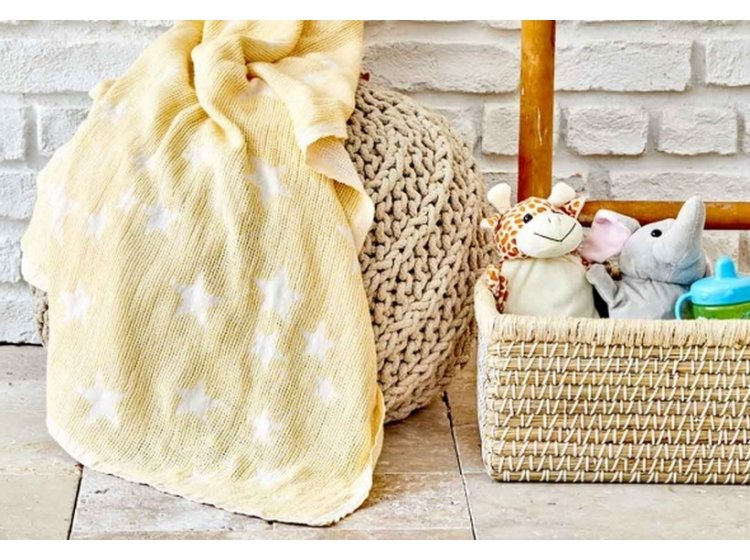 Детское хлопковое покрывало Karaca Home. Baby star sari