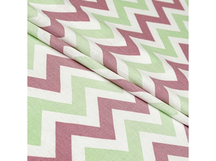 Постельное белье Home Line. Бязь Зіг заг лілово-зелений