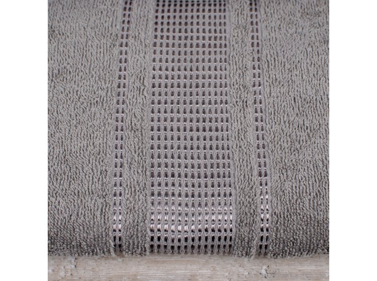 Махровое полотенце Аиша. Royal серого цвета