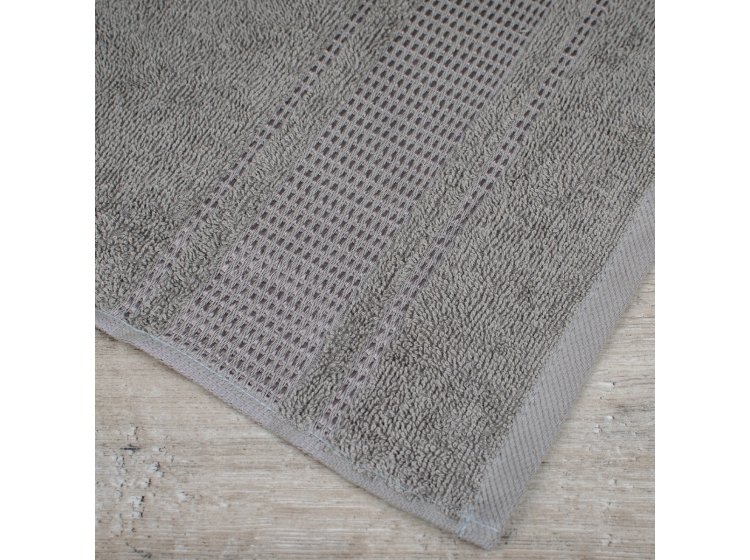 Махровое полотенце Аиша. Royal серого цвета