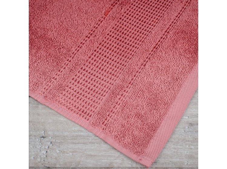 Махровое полотенце Аиша. Royal кораллового цвета