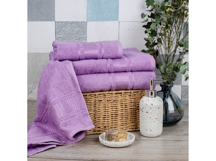 Махровое полотенце Аиша. Royal лилового цвета
