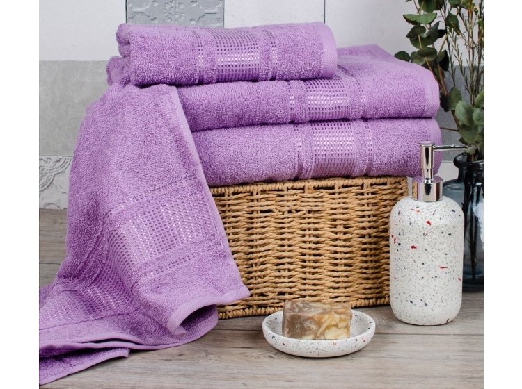 Махровое полотенце Аиша. Royal лилового цвета