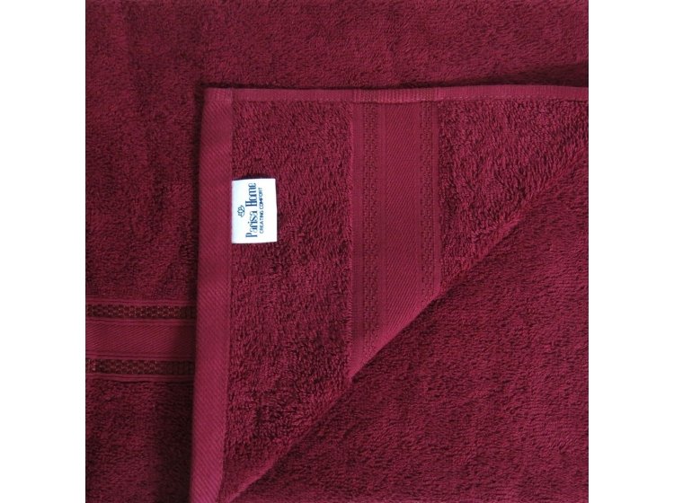 Полотенце махровое Parisa. D-100 бордового цвета