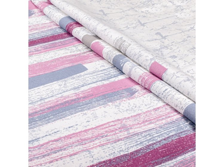 Постельное белье Home Line. Фланель розово-синего цвета