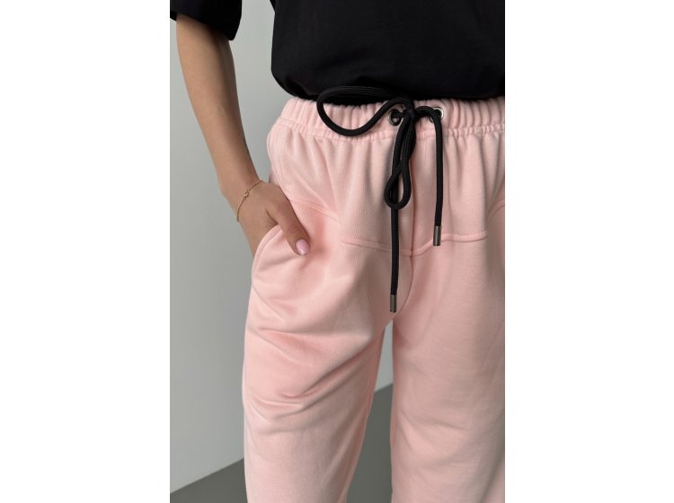 Штаны женские спортивные с кокеткой German Volf. 24056 персикового цвета