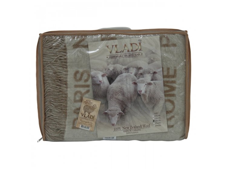 Плед Vladi. "Сити", 100%  шерсть упаковка