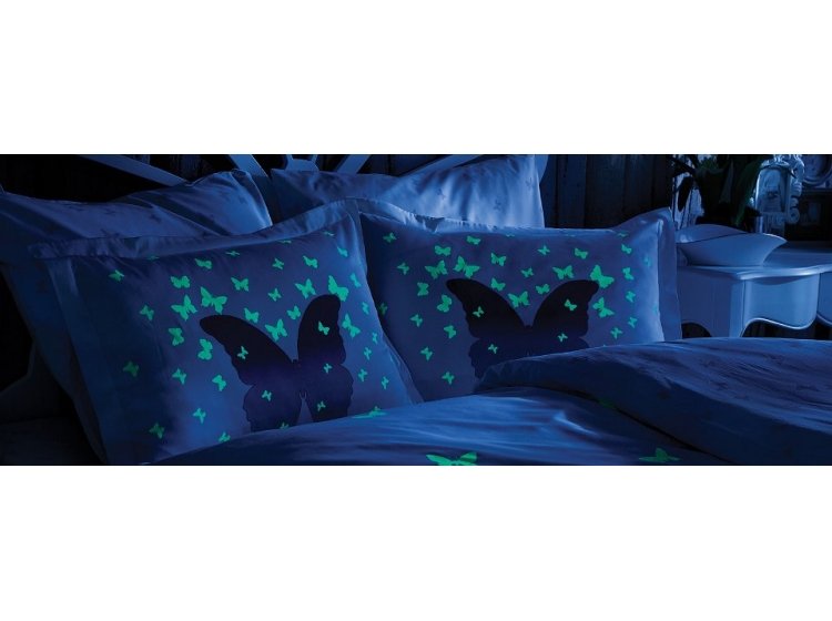 Светящееся постельное белье TAC. GLOW IN THE DARK V01 LILA