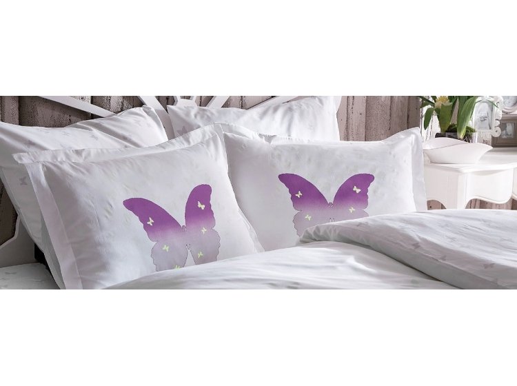 Светящееся постельное белье TAC. GLOW IN THE DARK V01 LILA