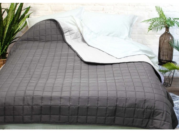 Покрывало стеганное Viluta. Дуэт графит