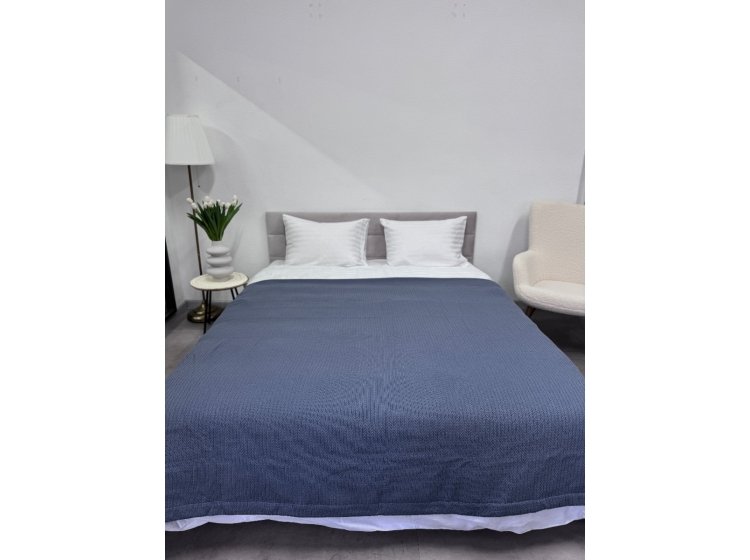 Вафельное покрывало Ecotton. Grey