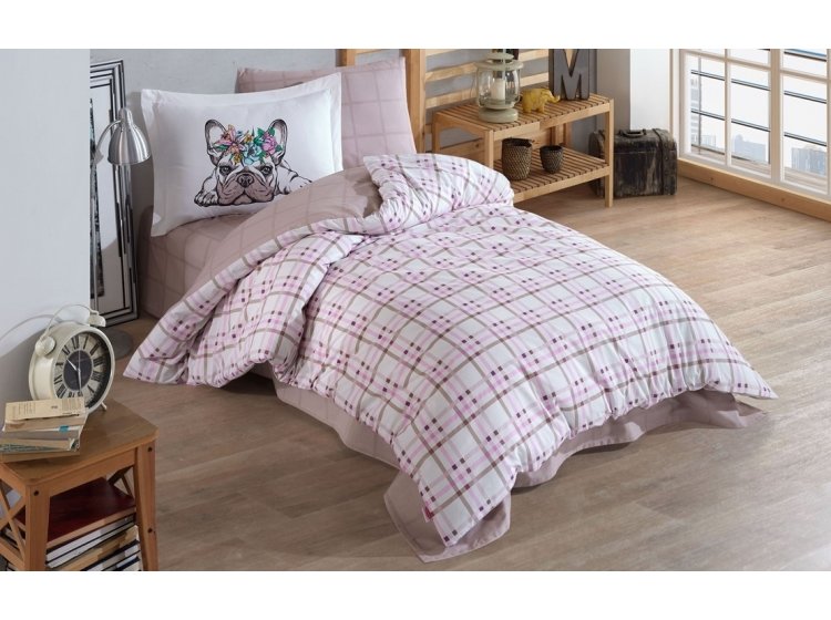 Подростковое постельное белье Hobby Poplin. Monart розового цвета