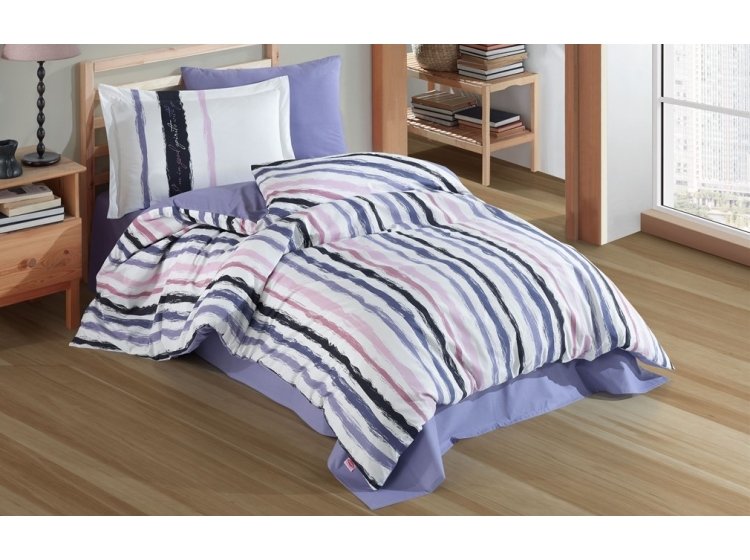 Подростковое постельное белье Hobby Poplin. Trend синего цвета