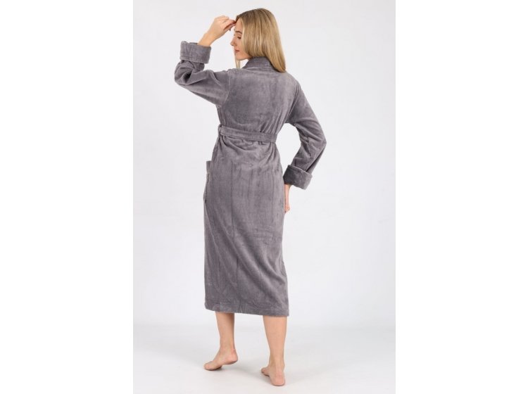 Халат женский махровый бамбуковый Nusa. 6895 gri