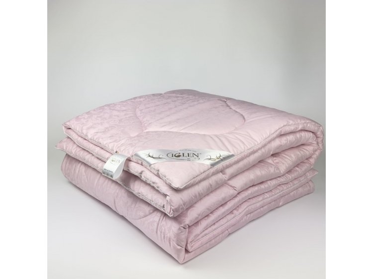 Одеяло зимнее детское Iglen. Из овечьей шерсти в жаккардовом дамаске