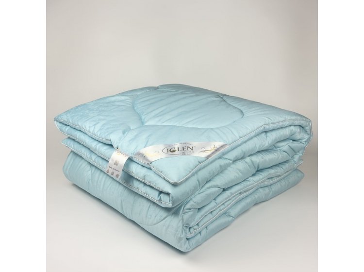 Одеяло зимнее детское Iglen. Из овечьей шерсти в жаккардовом дамаске