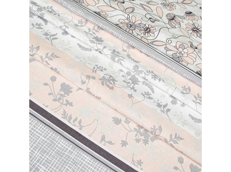 Простынь Home Line. Бязь Затишок сіро-рожевий