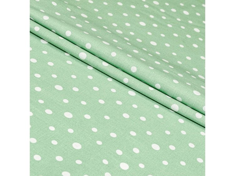 Простынь Home Line. Бязь Горох білий на зеленому