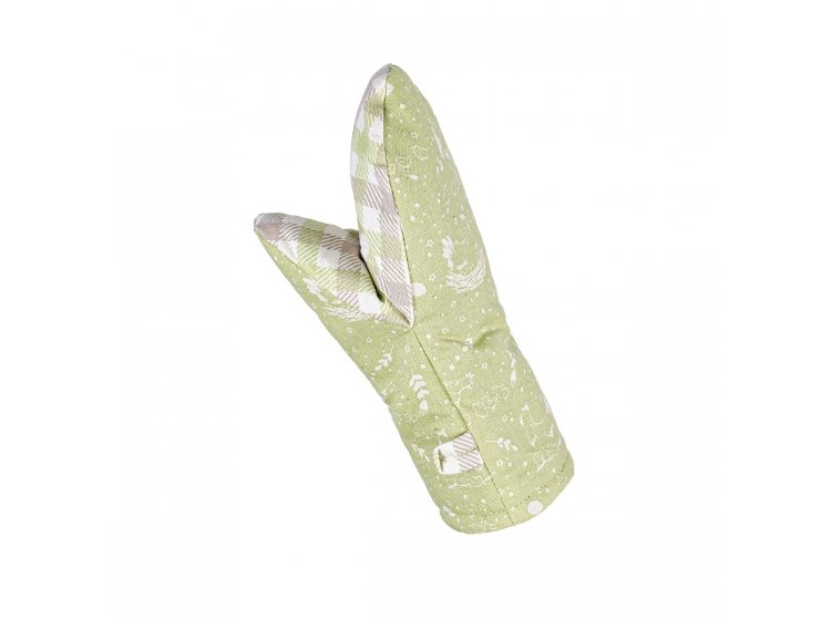 Рукавичка для кухни Home Line. Курочки светло-зеленого/оливково-бежевого цвета