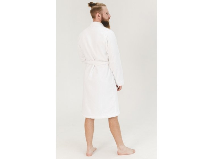 Халат махровый унисекс Lotus. Bold white
